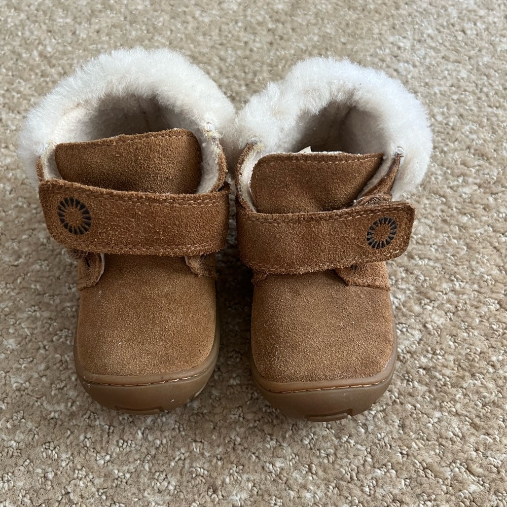 UGG Tan Kids Boots with Cream Lining